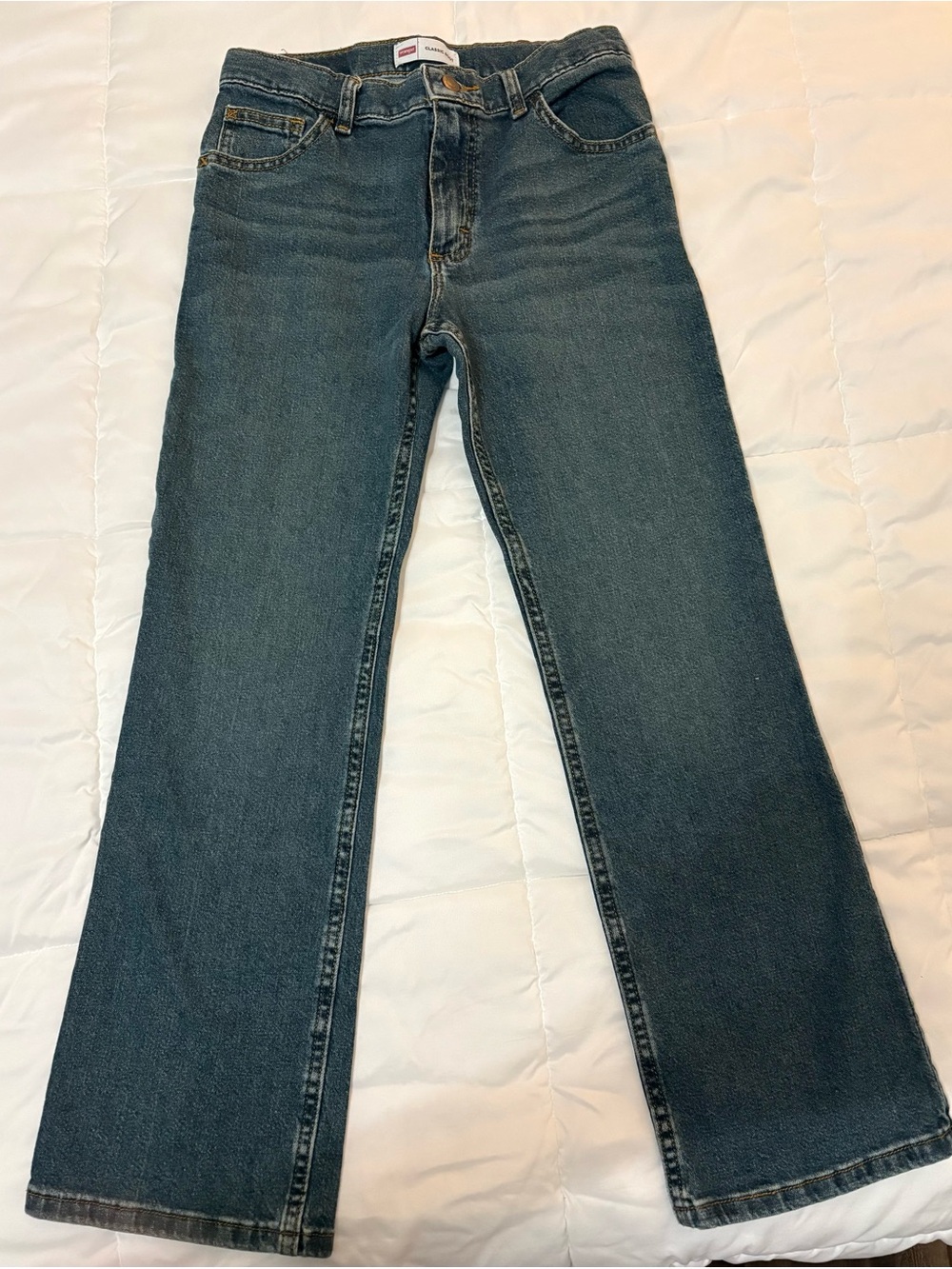 Wrangler Boys Classic Boot Cut Jeans Size 14 Regular Medium Wash - Picture 5 of 5